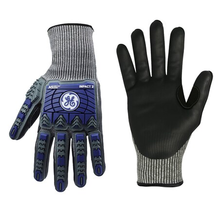 Ge Coated Gloves, Nitrile, Gray, XL 1 PR GG244XLC